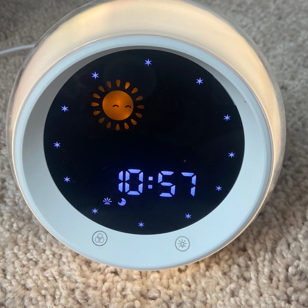 Color Changing Day/Night Clock for Children with Sounds
